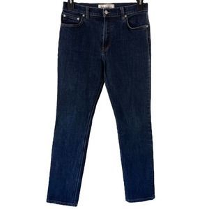 Reformation Petite Hepburn High Rise Skinny Jeans Dark Hayes Wash Size 28P